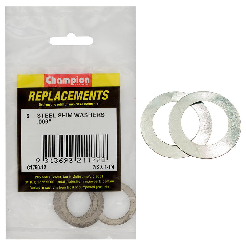 Champion Fasteners Washer Flat Shim 7/8In X 1/4In X