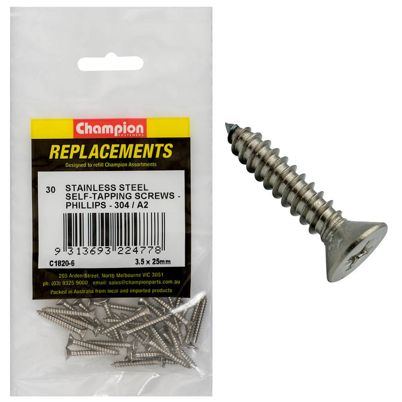 Champion Fasteners Self Tapper Screw Csk Phillips