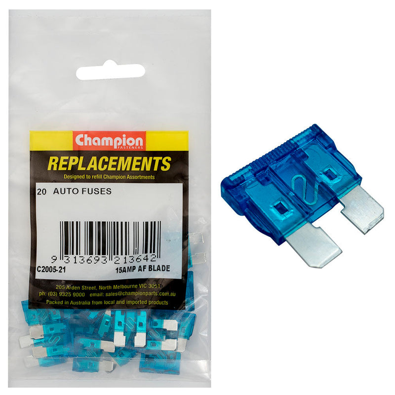 Champion Fasteners Fuse Blade Af 15Amp Blue C2005-21