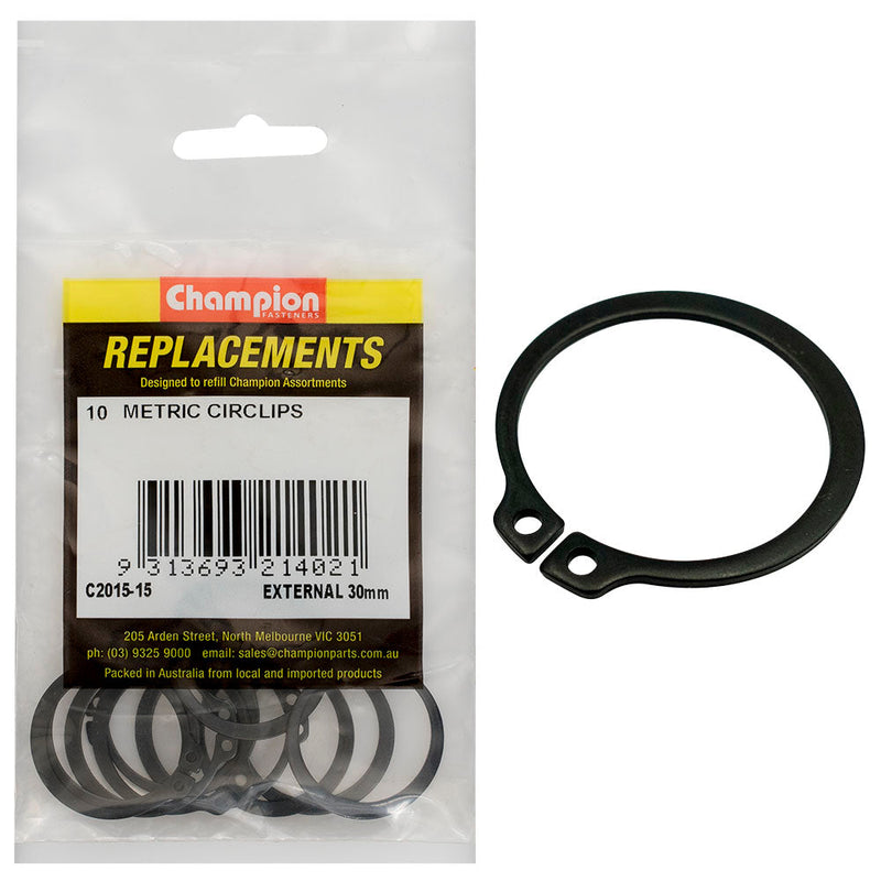 Champion Fasteners Circlip External Shaft 30mm (Stw30)