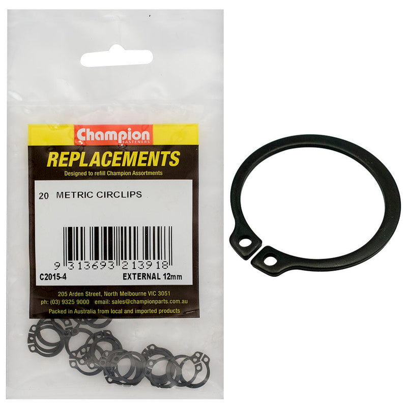 Champion Fasteners Circlip External Shaft 12mm (Stw12)