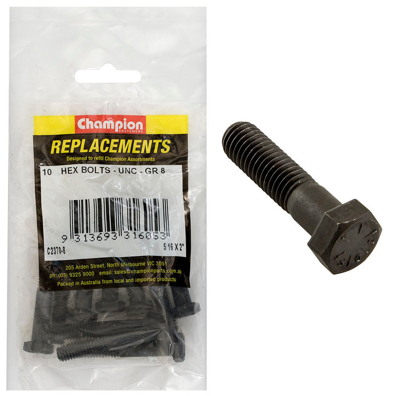 Champion Fasteners Hex Bolt High Tensile 5/16In X 2In Unc