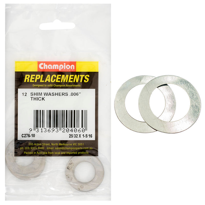Champion Fasteners Washer Flat Shim 25/32In X 1 5/16In X