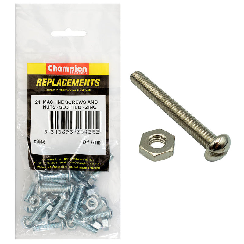 Champion Fasteners Machine Screw Round Head Slotted & Hex