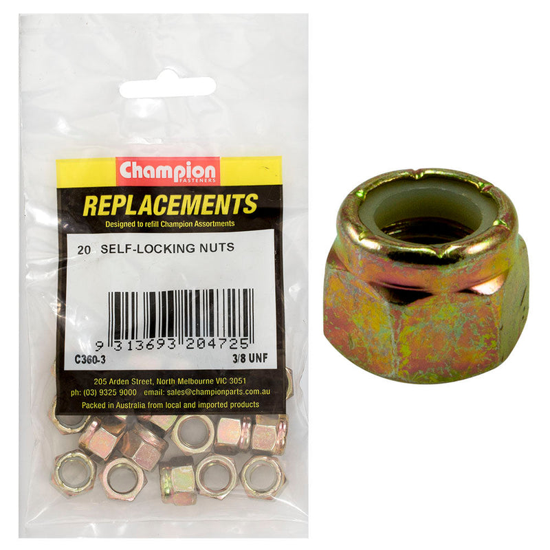 Champion Fasteners Hex Nut Self Locking Nylon Insert