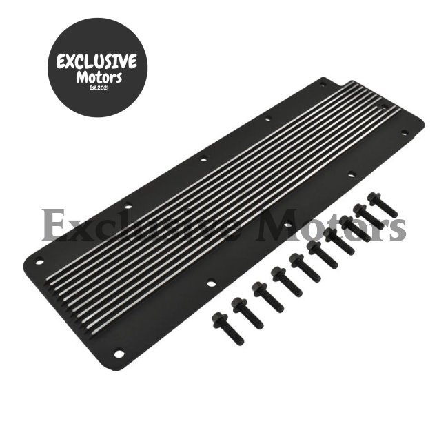 GM LS2 LS3 LS7 Black Finned Aluminum Engine Valley Cover (2005-2015)