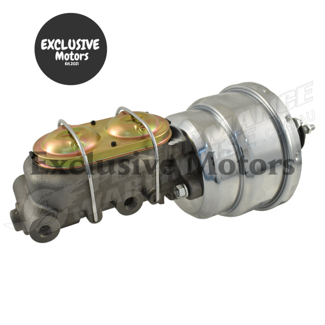 GM 1" Bore Master Cylinder & 7" Chrome Dual Brake Booster (1964-1972)