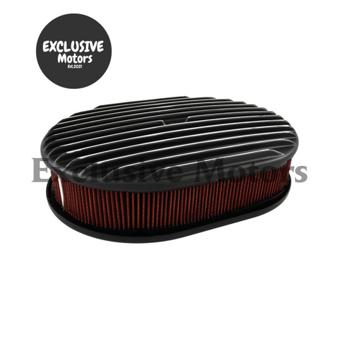 Chevrolet Camaro Oval Air Cleaner Kit Full Finned Black (1967-1981)