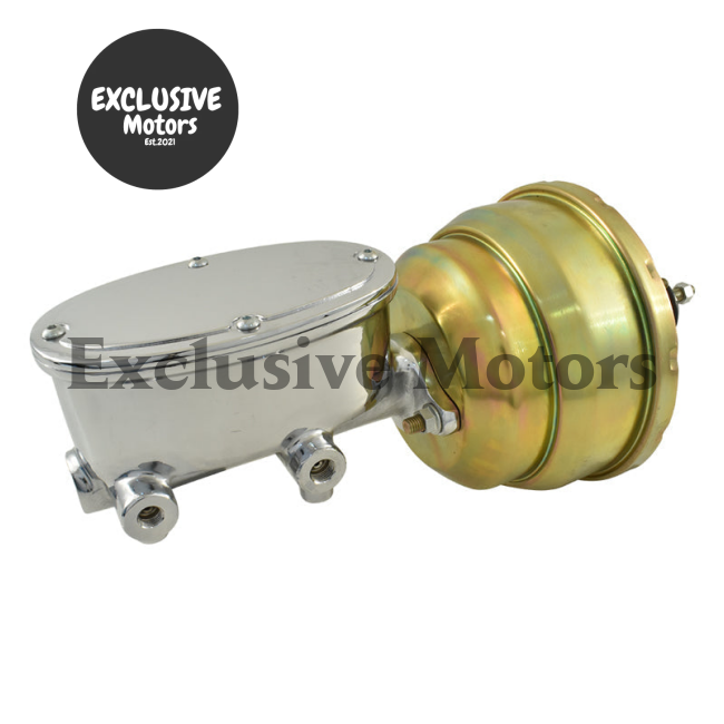 Universal Wilwood Style 8" Dual Brake Booster & Chrome Master Cylinder (1977-2023)