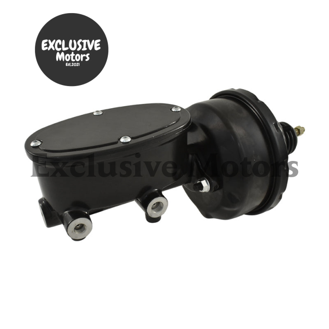 Universal Use 7" Black Brake Booster & Wilwood Style Master Cylinder (All Years)