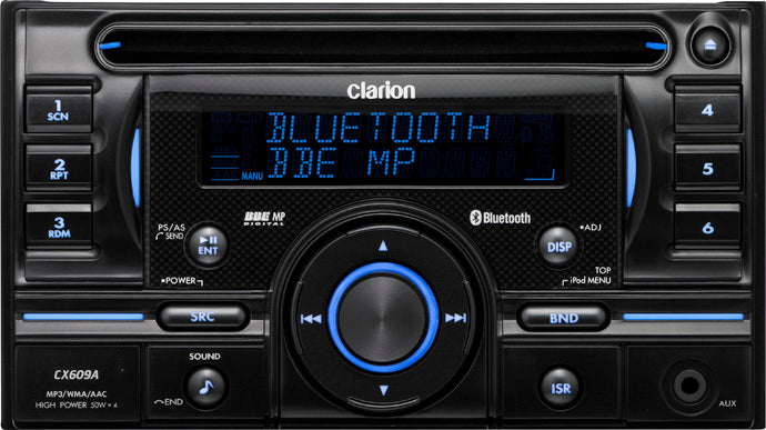 Clarion Audio Am/Fm Cd/Mp3/Usb 4 Rca Bluetooth CX609A
