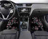 Custom Cherry Blossom Floor Mats Black