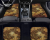 Custom Japanese Waves Floor Mats Gold