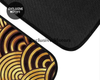 Custom Japanese Waves Floor Mats Gold