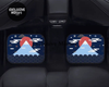 Custom Mount Fuji + Japanese Sunrise  + Waves Floor Mats