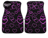 Custom Neo Pink Hearts Floor Mats