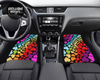 Custom Rainbow Hearts Floor Mats