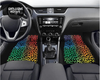 Custom Rainbow Leopard Floor Mats