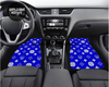 Custom Skull Shuriken Blue Floor Mats