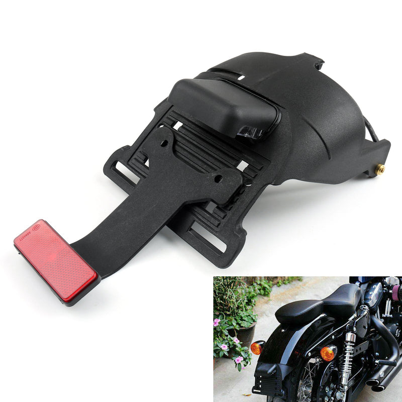 Sportster XL 883 1200 48 2004-2014 Generic Fender Mount License Plate Brake Light