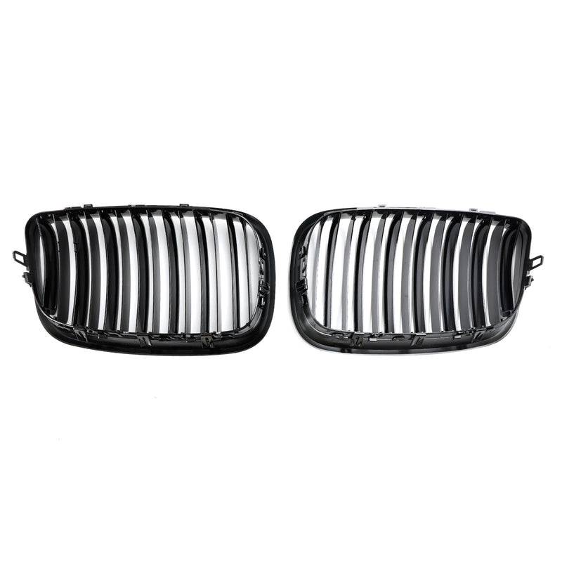 BMW X6 E71 Front Bumper Kidney Grille Gloss Black (2007-2014)