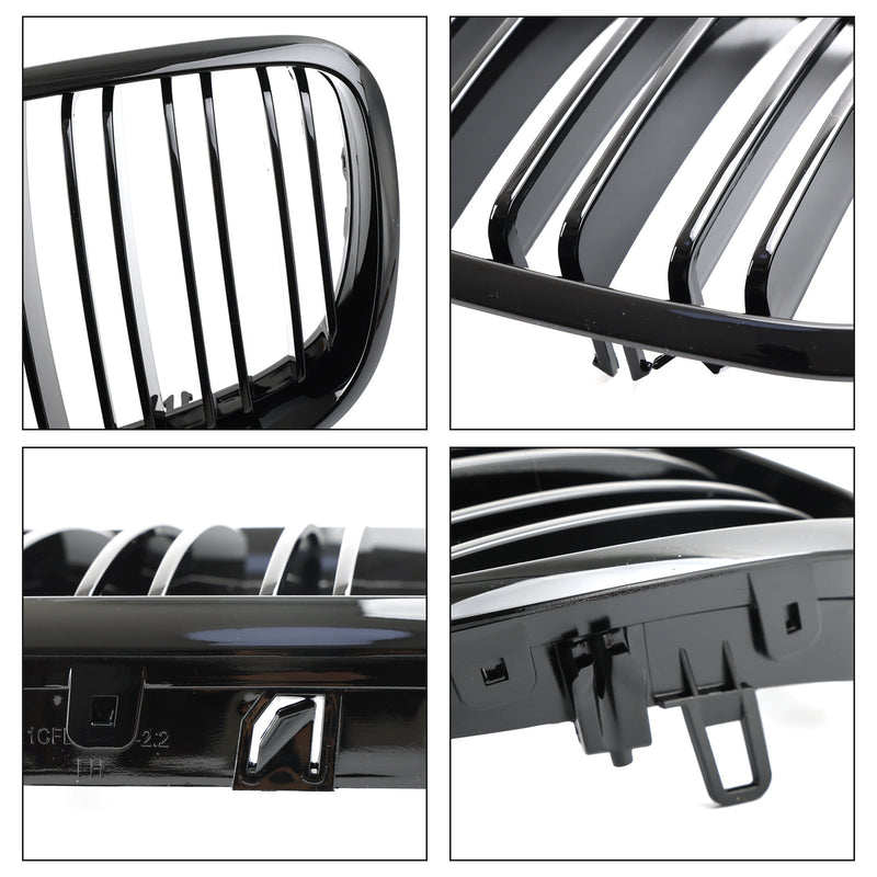 BMW X6 M E71 09-14 Front Kidney Grille Gloss Black