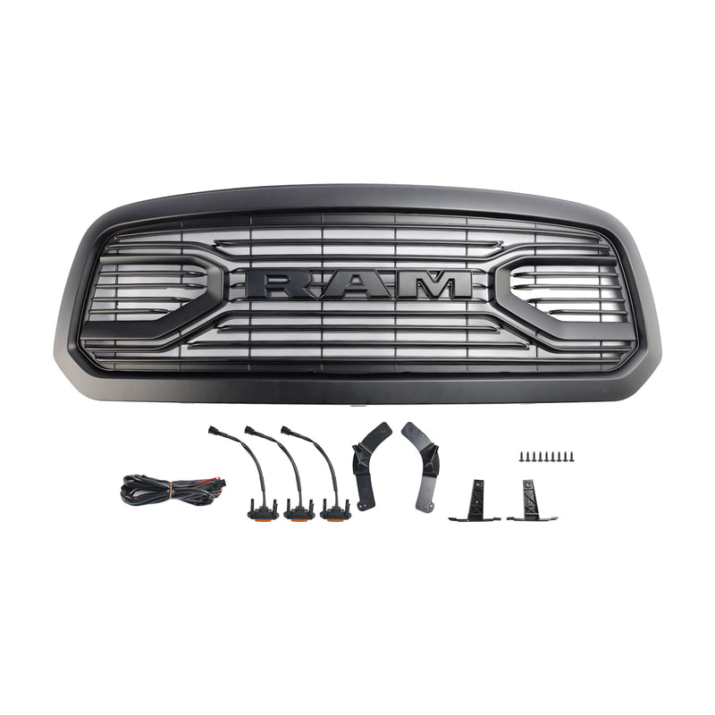 Ram 1500 Grill Mesh Honeycomb Rebel Style with Light (2013-2018)