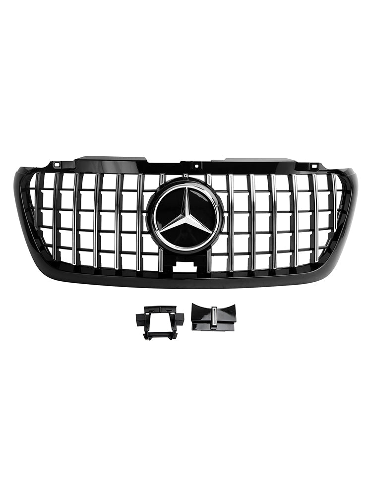 Benz ML350 / 400 / 550 12-15 GTR Style Chrome Black Front Grille