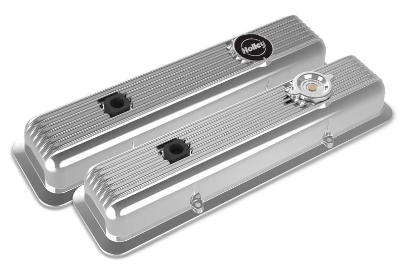 Holley 241-137 Valve Covers - Muscle Series - Finned -