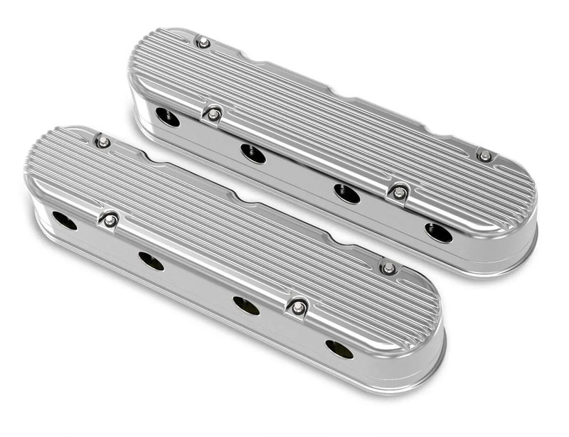 Holley 241-181 2-Piece Finned Valve Cover - Gen III/IV LS