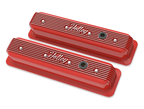 Holley 241-250 - SBC - Center Bolt - Gloss Red Machined