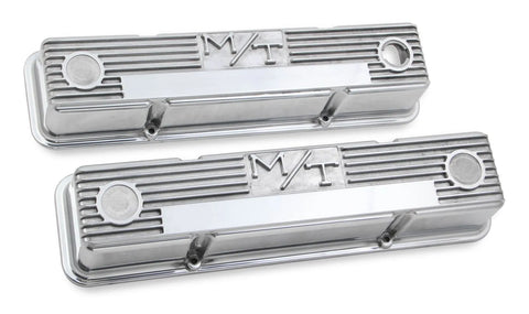 Holley 241-82 M/T Valve Covers - Vintage Style - Finned -