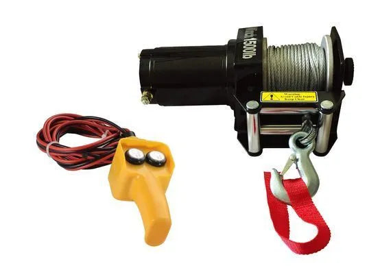 Hulk 4x4 HU1500 Electric ATV Winch 1500lbs 12v Steel Cable