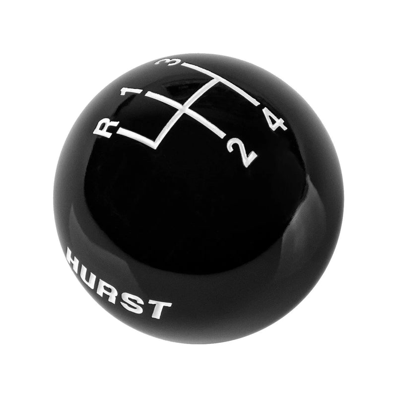 Hurst 1637627 Shift Knob - 4-Speed - Black Fits Shifters