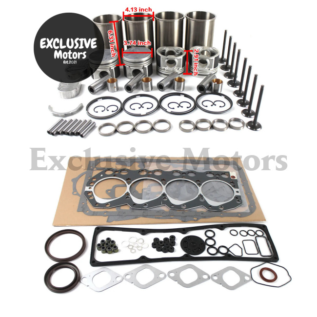 Nissan TCM Forklift TD27 TD27T Engine Rebuild Kit with Valves