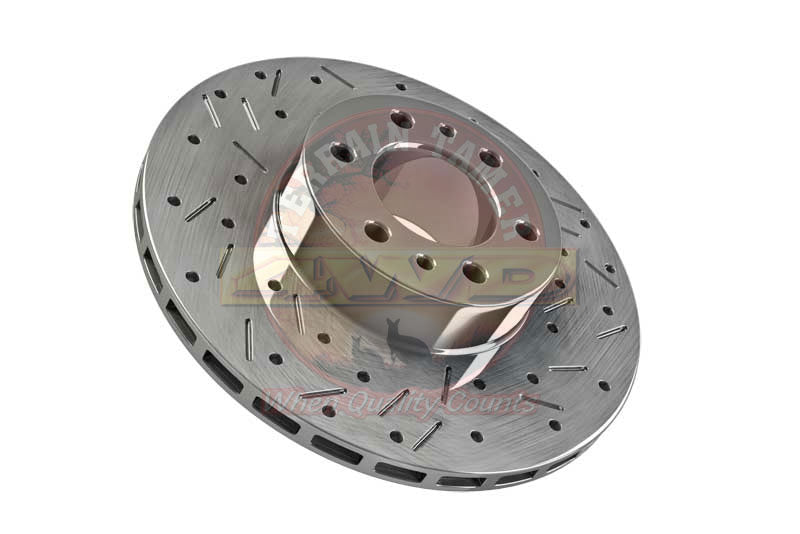 Terrain Tamer Heavy Duty Dimpled And Slotted Rear Brake Rotor - Toyota Landcruiser 100 Series 98+ - Terrain Tamer
