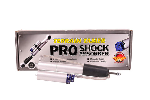 Terrain Tamer Pro Shock Absorber Front Pair Remote Res 8 Stage Adjust 40mm-50mm Lift - Toyota Landcruiser Prado 90 Series(40mm), Toyota Surf 185 Series(50mm) - Terrain Tamer