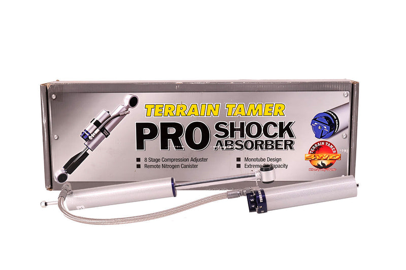 Terrain Tamer Pro Shock Absorber Rear Pair Remote Res 8 Stage Adjust 40mm-50mm Lift - Toyota Landcruiser Prado 90 Series(40mm), Toyota Surf 185 Series(50mm) - Terrain Tamer