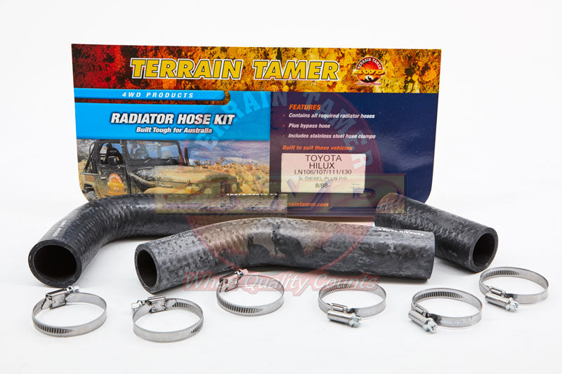 Terrain Tamer Toyota Hilux/Surf Radiator Hose Kit 2L 3L - LN130 LN106 LN107 1988+ - Terrain Tamer