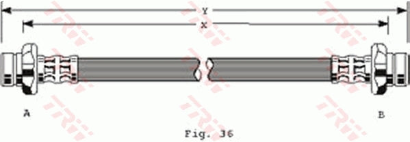TRW Brake Hose PHA198