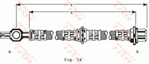 TRW Brake Hose PHD182