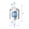 UFI Filters Fuel Filter 31.834.00