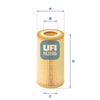 UFI Filters Oil Filter 25.001.00