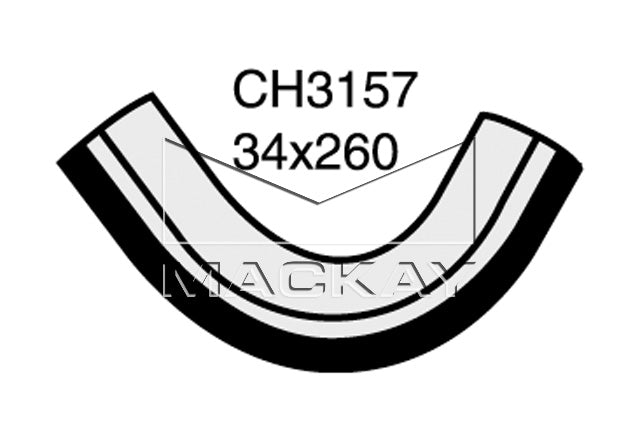 Mackay Bottom Radiator Hose CH3157