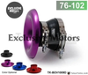 Jdm Universal Aluminum Intake Inlet Velocity Stack + Clamps+Silicone hose TK-BOV1009DDLB-76