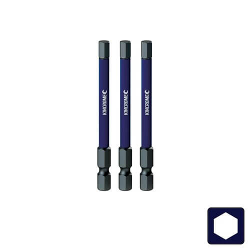 Kincrome Impact Bit Hex 5Mm 75Mm 3Pk K21350