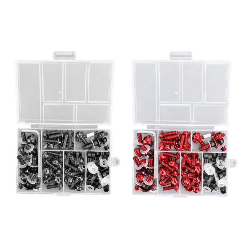 158pcs Motorcycle Sportbike Windscreen Fairing Bolt Kit Fastener Clip Screw Set Generic