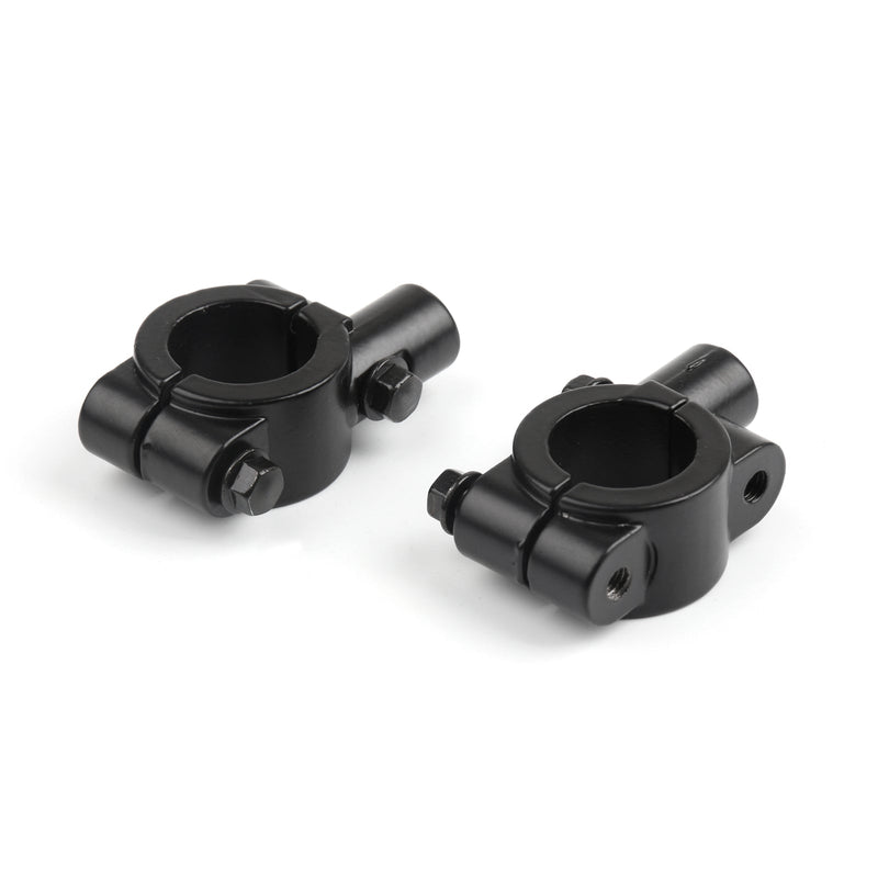 Motorcycle 7/8 HandleBar 10MM Thread Mirror Mount Holder Clamp Adaptor Black Generic