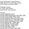 Honda CMX 250 CL400 CB450 CB900C CB250 Police Generic Fuel Tank Switch Petcock Valve