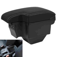 Fit For MG ZS 2017-2024 Central Consoles Box Arm Rest 3 USB Ports Black Armrest Box